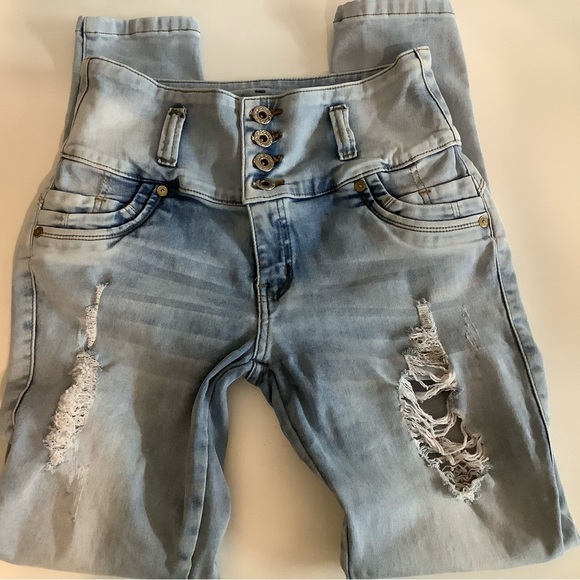 Franka Levanta Cola Stylish Distressed Jeans Size 9 Women's Preloved - Picture 1 of 8